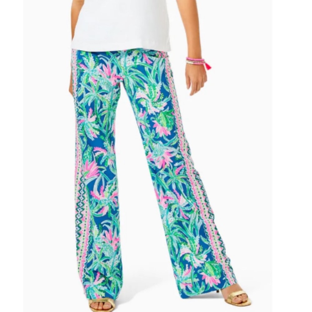 LILLY PULITZER BAL HARBOUR MID-RISE PALO PANT, NWT XXS